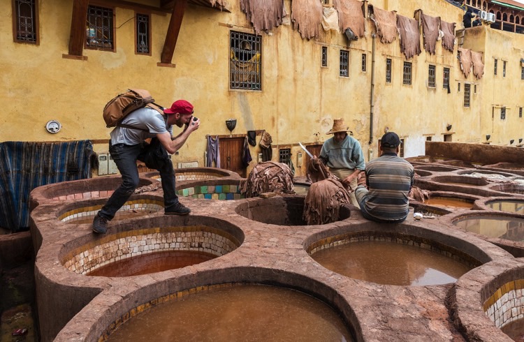 James on assignment in Morocco